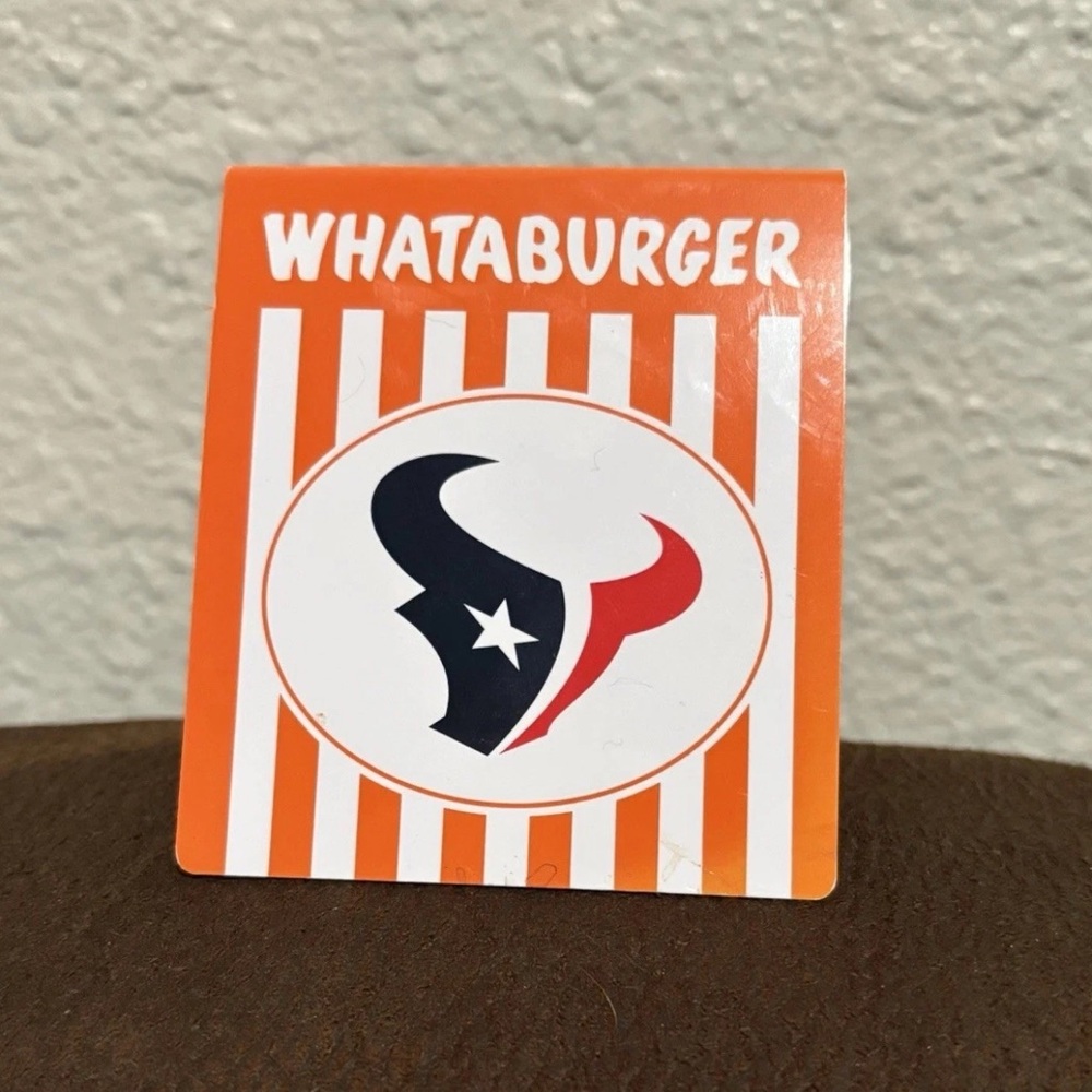 Limited edition Whataburger Houston Texans table tent
